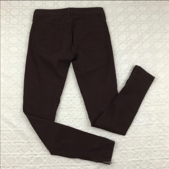 Vince | Zip Leg Skinny Jeans Dark Raisin Jeggings - Picture 5 of 11
